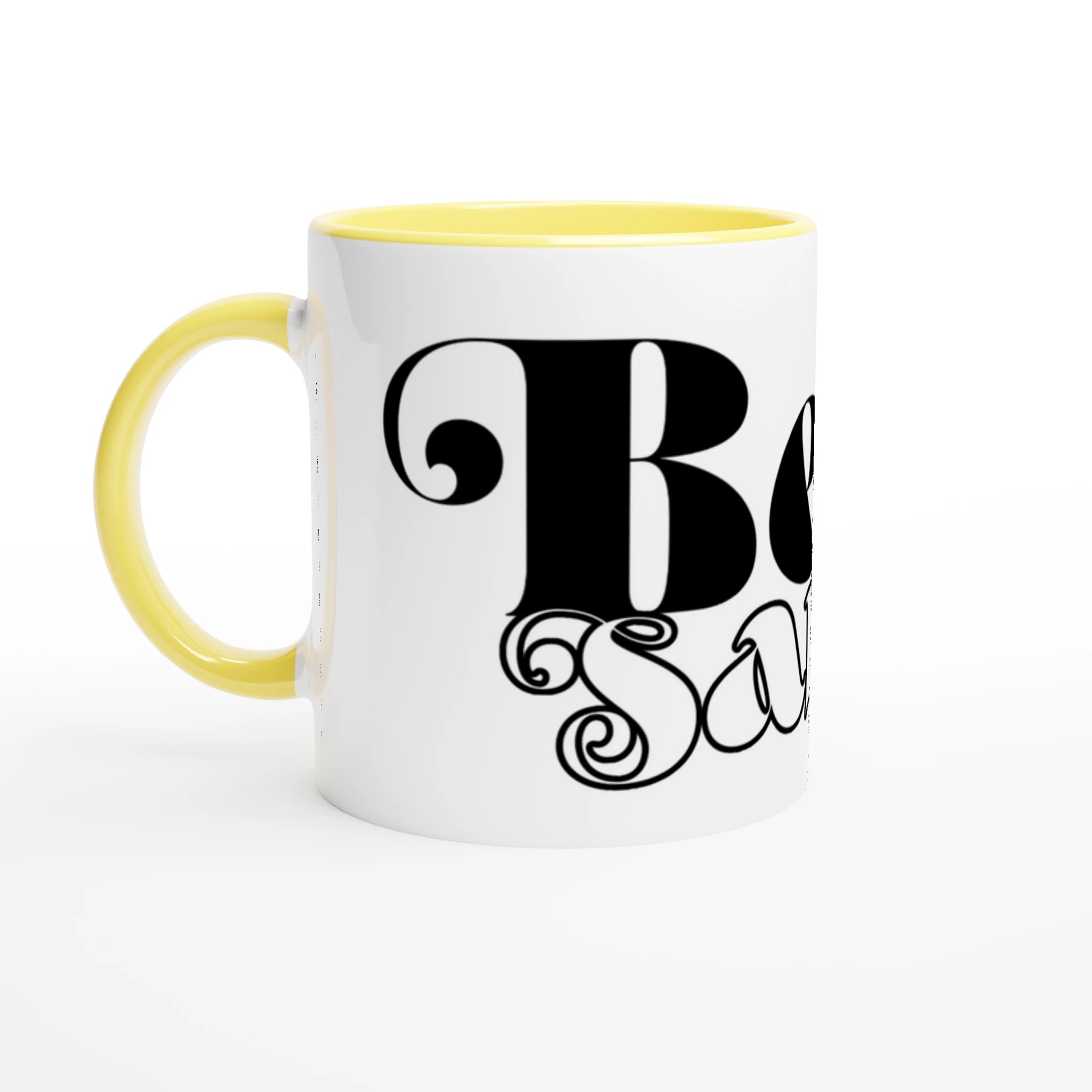 White 11oz Ceramic Mug with Color Inside